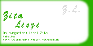 zita liszi business card